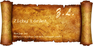 Zichy Lóránt névjegykártya